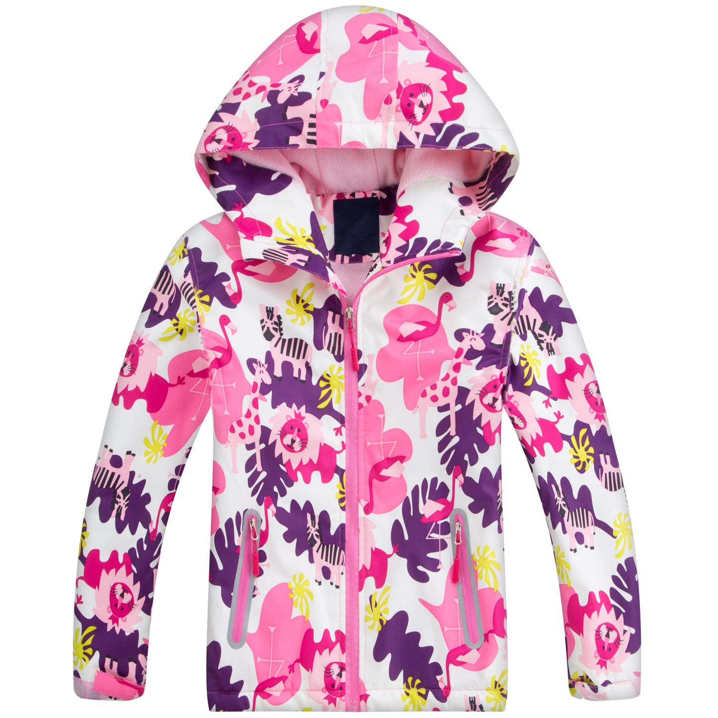 Fewlby Toddler Girls Raincoat Hooded Waterproof Lightweight Kids Rain Poncho Jacket Windbreaker for kids S-2XL Size 4-12 Years