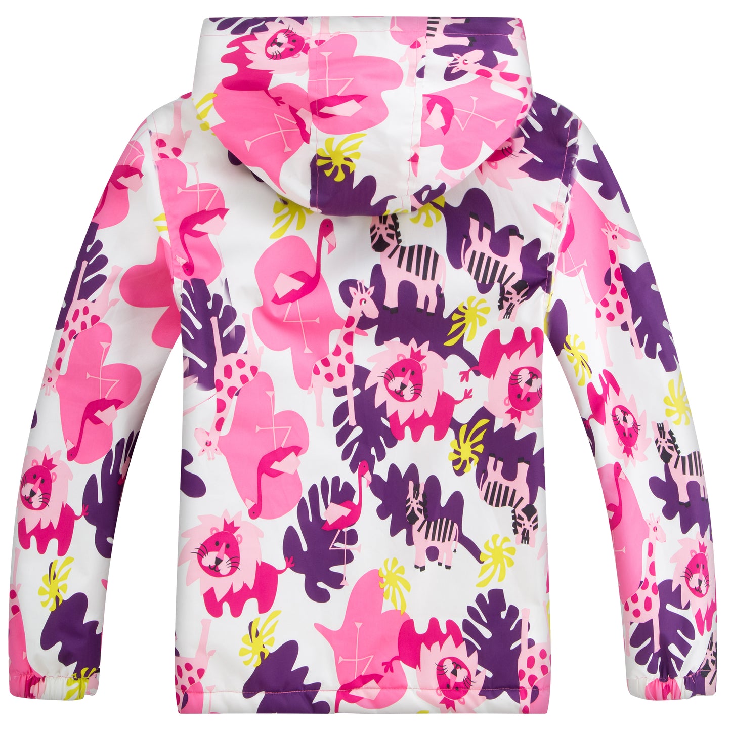 Fewlby Toddler Girls Raincoat Hooded Waterproof Lightweight Kids Rain Poncho Jacket Windbreaker for kids S-2XL Size 4-12 Years