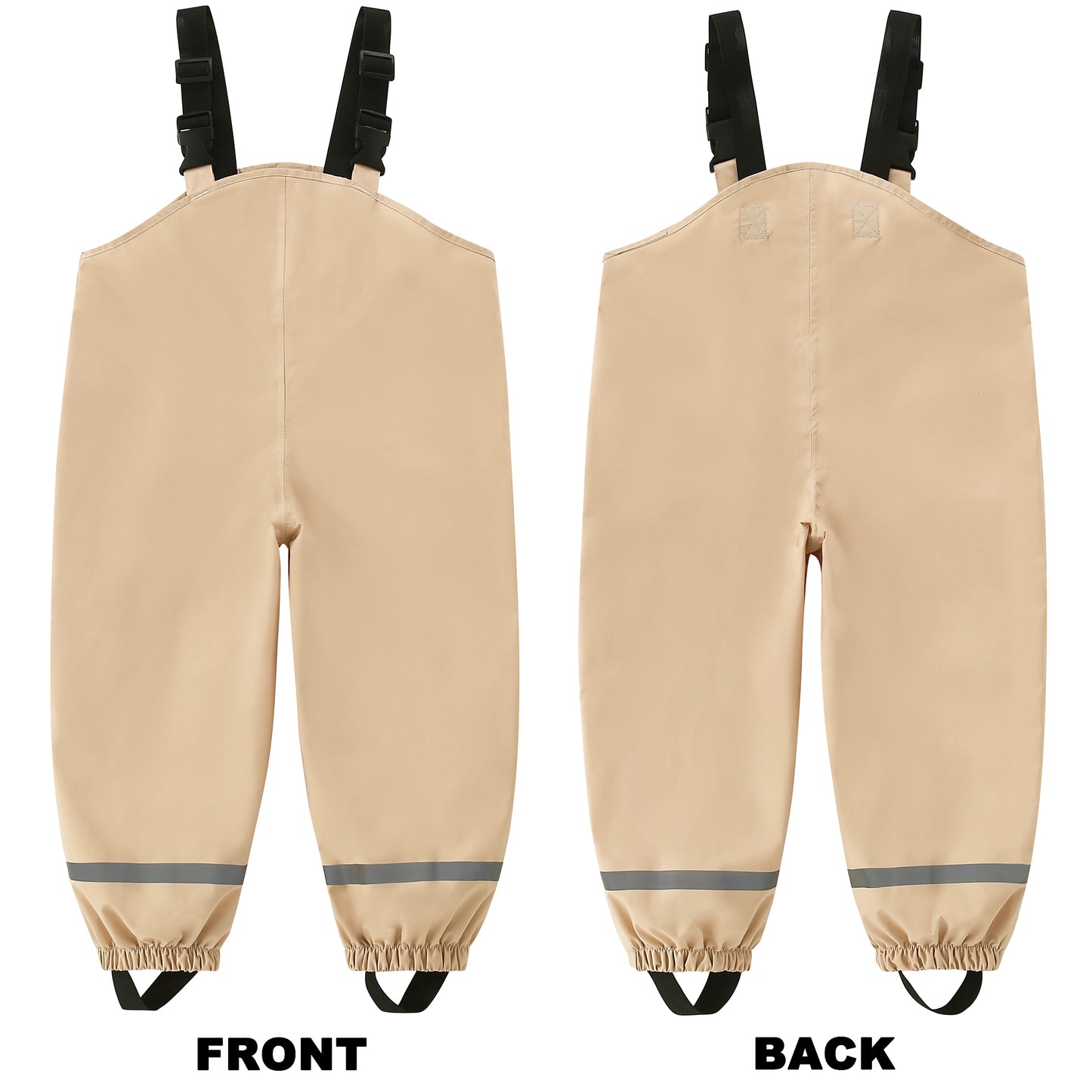 Fewlby Kids Rain Bib Pants, Toddlers Waterproof Suspender Dirty Proof Rain Wear for Boys and Girls
