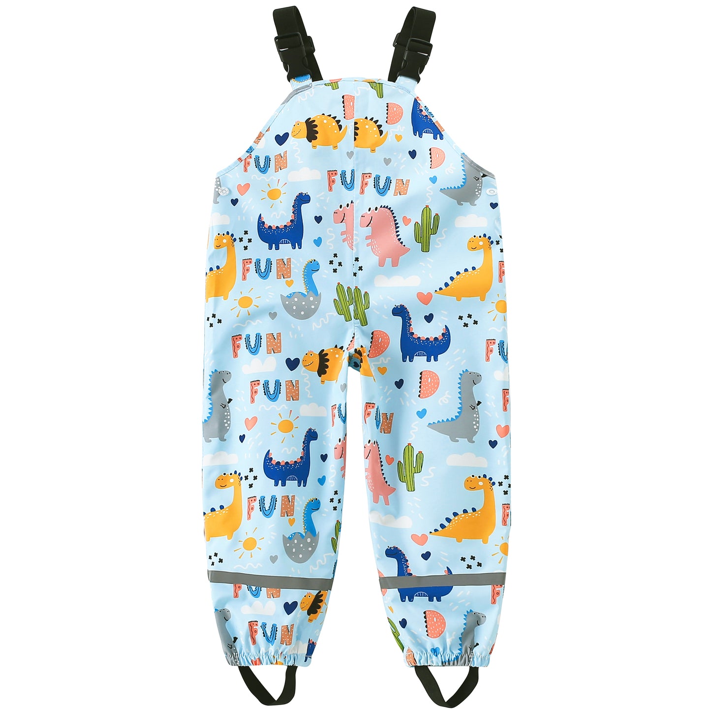 Kids Waterproof Rain Bib Pants, Toddlers Suspender Mud Dirty Proof Rain Wear