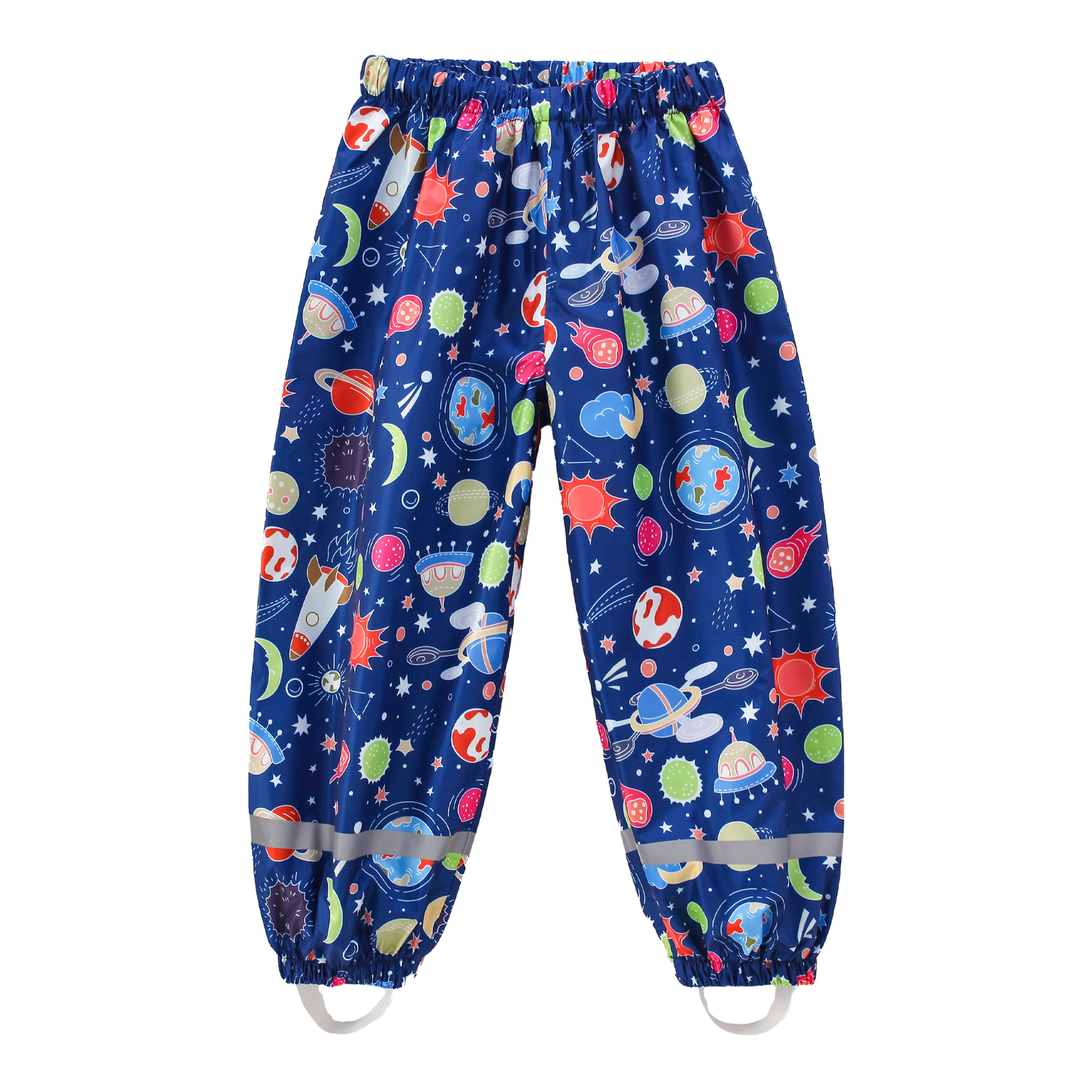 Toddler Rain Pants Kids' Waterproof Rain Pants Lightweight Reflective Rain Wear for Boys Girls