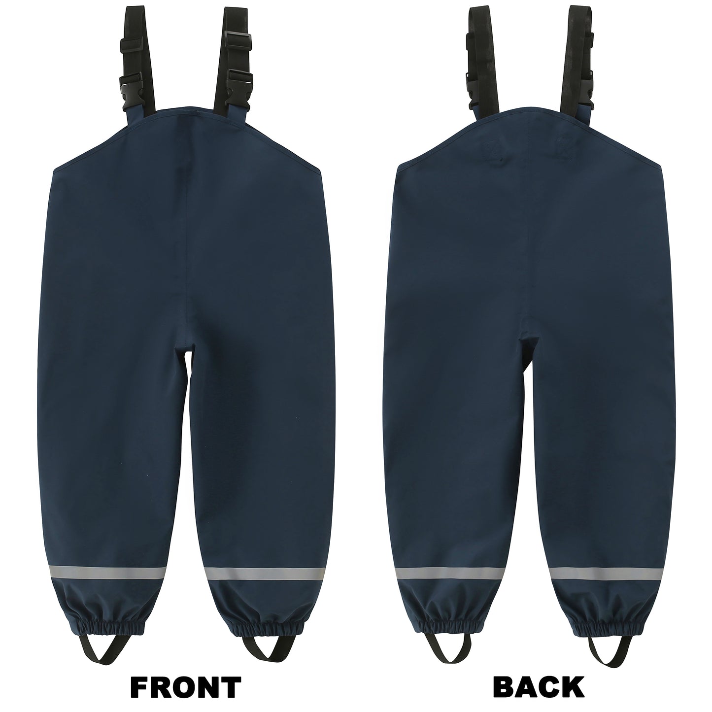 Fewlby Kids Rain Bib Pants, Toddlers Waterproof Suspender Dirty Proof Rain Wear for Boys and Girls