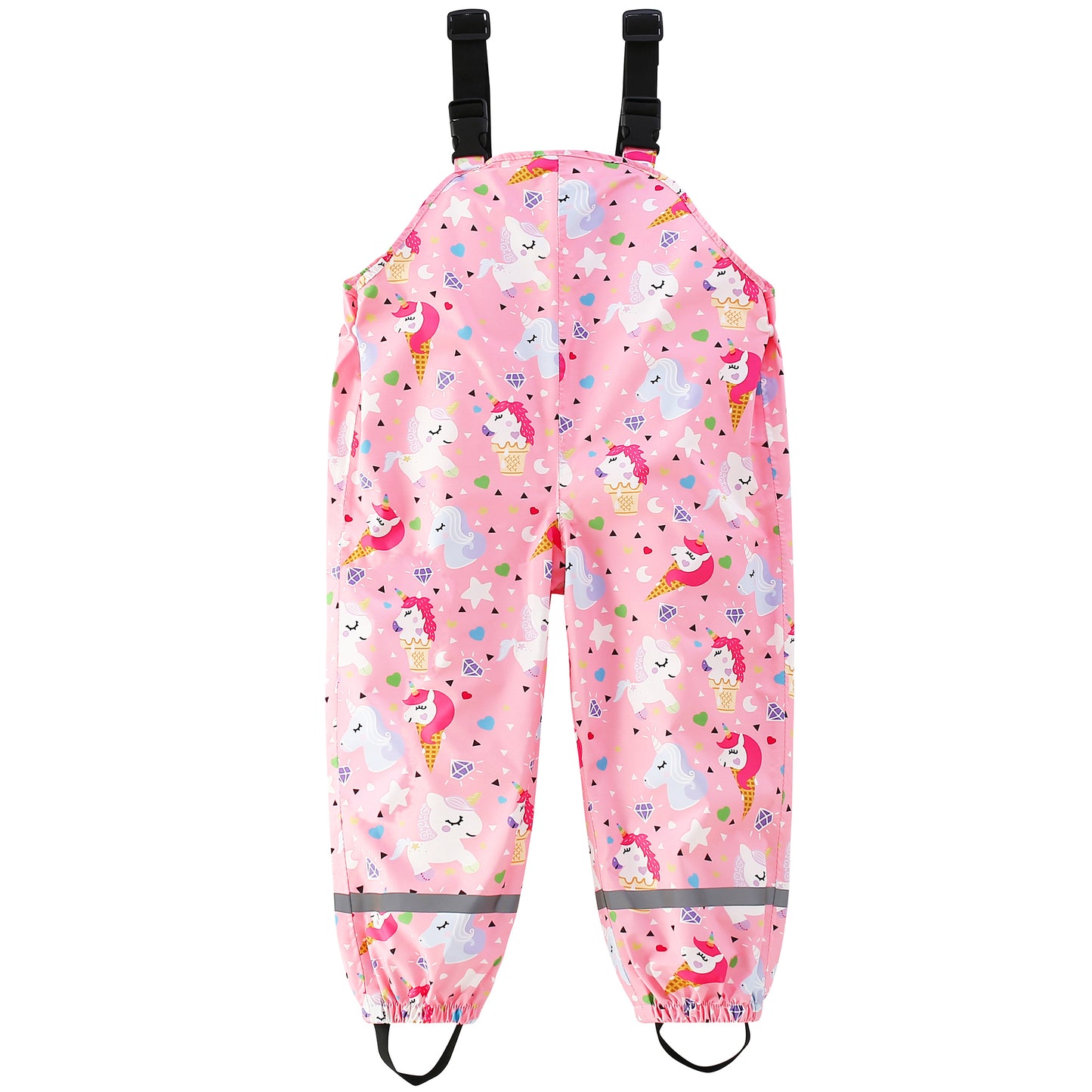 Kids Waterproof Rain Bib Pants, Toddlers Suspender Mud Dirty Proof Rain Wear