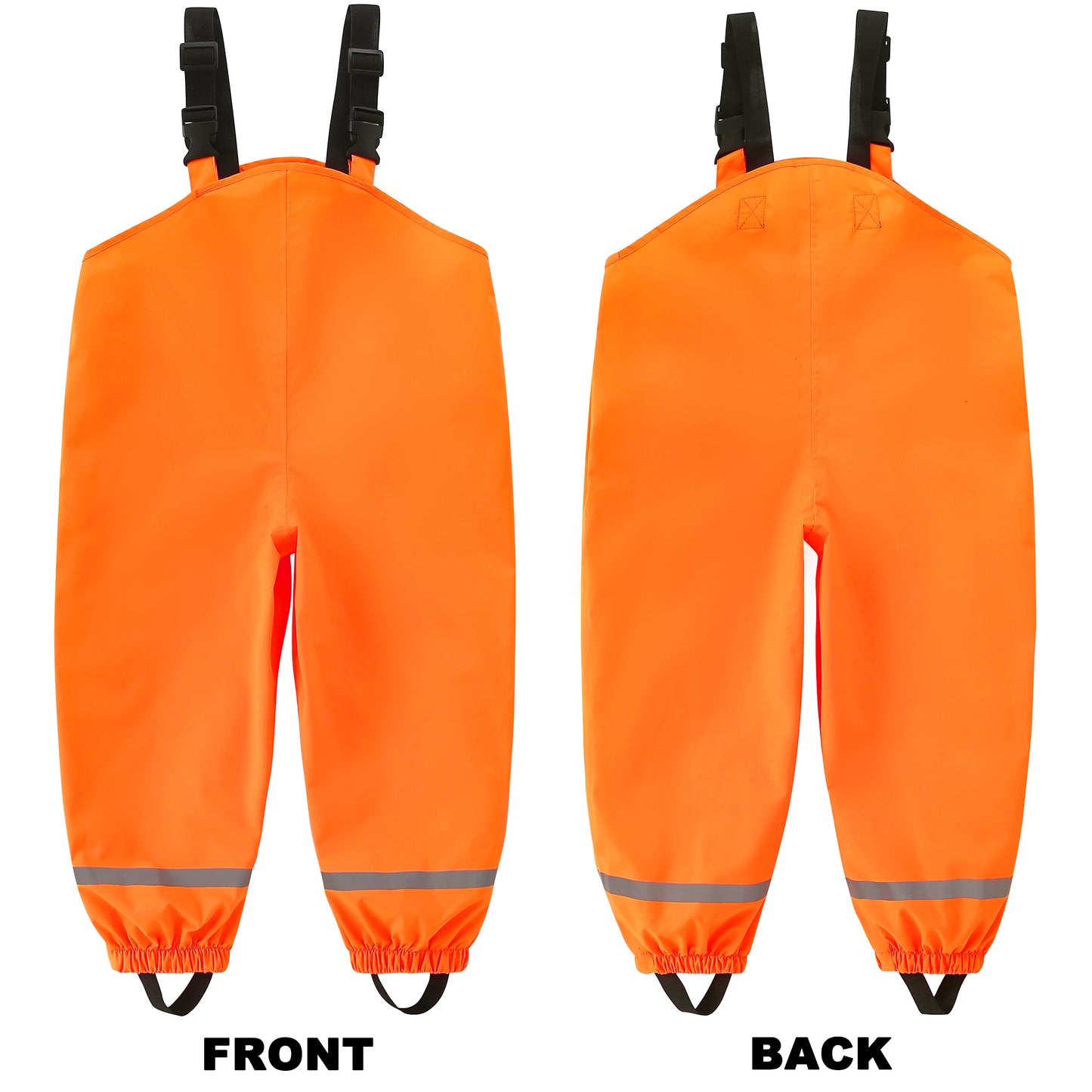 Fewlby Kids Rain Bib Pants, Toddlers Waterproof Suspender Dirty Proof Rain Wear for Boys and Girls