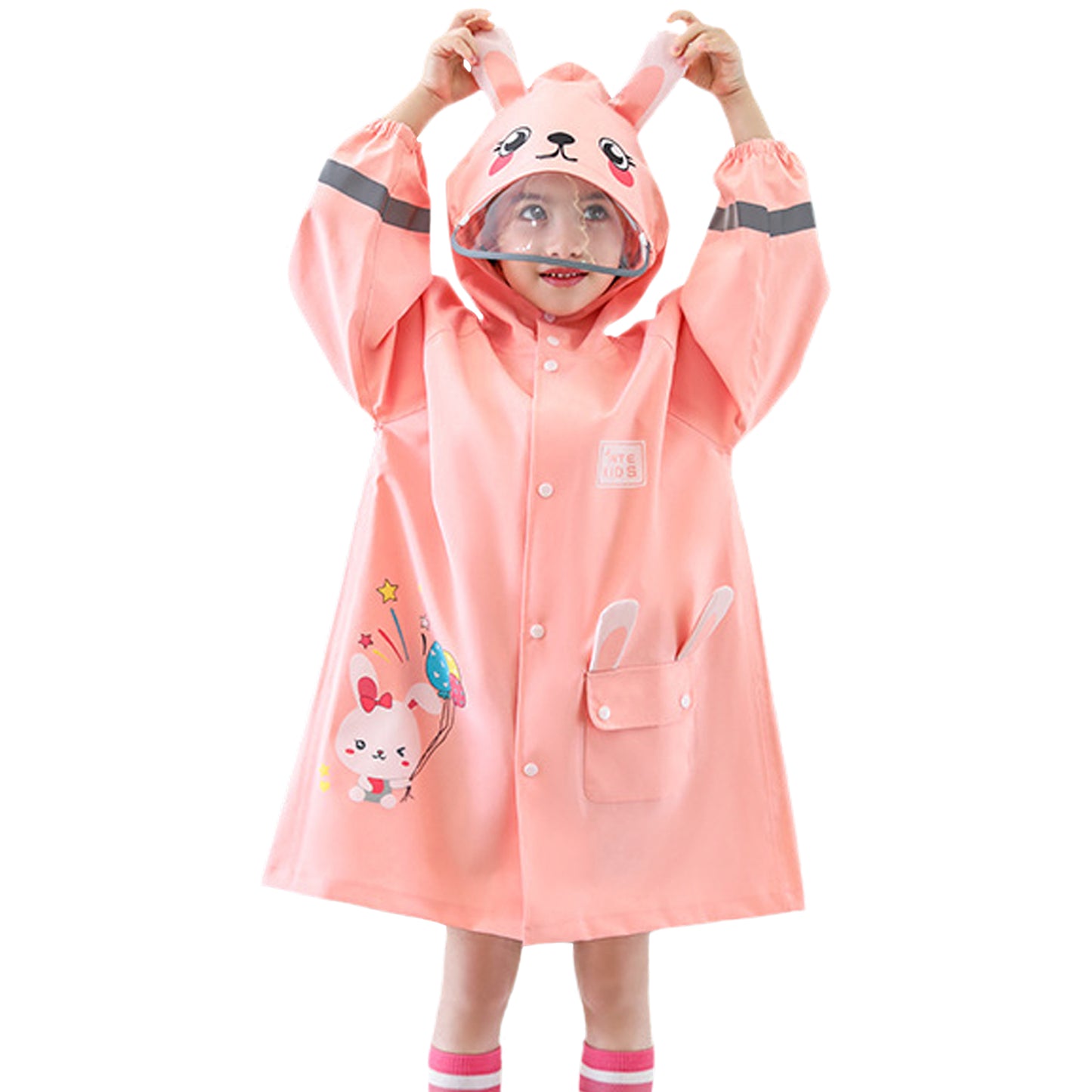 Kids Raincoats for Girls Boys Waterpoof Rainsuit Toddler Poncho 3D Cartoon Children Rainwear