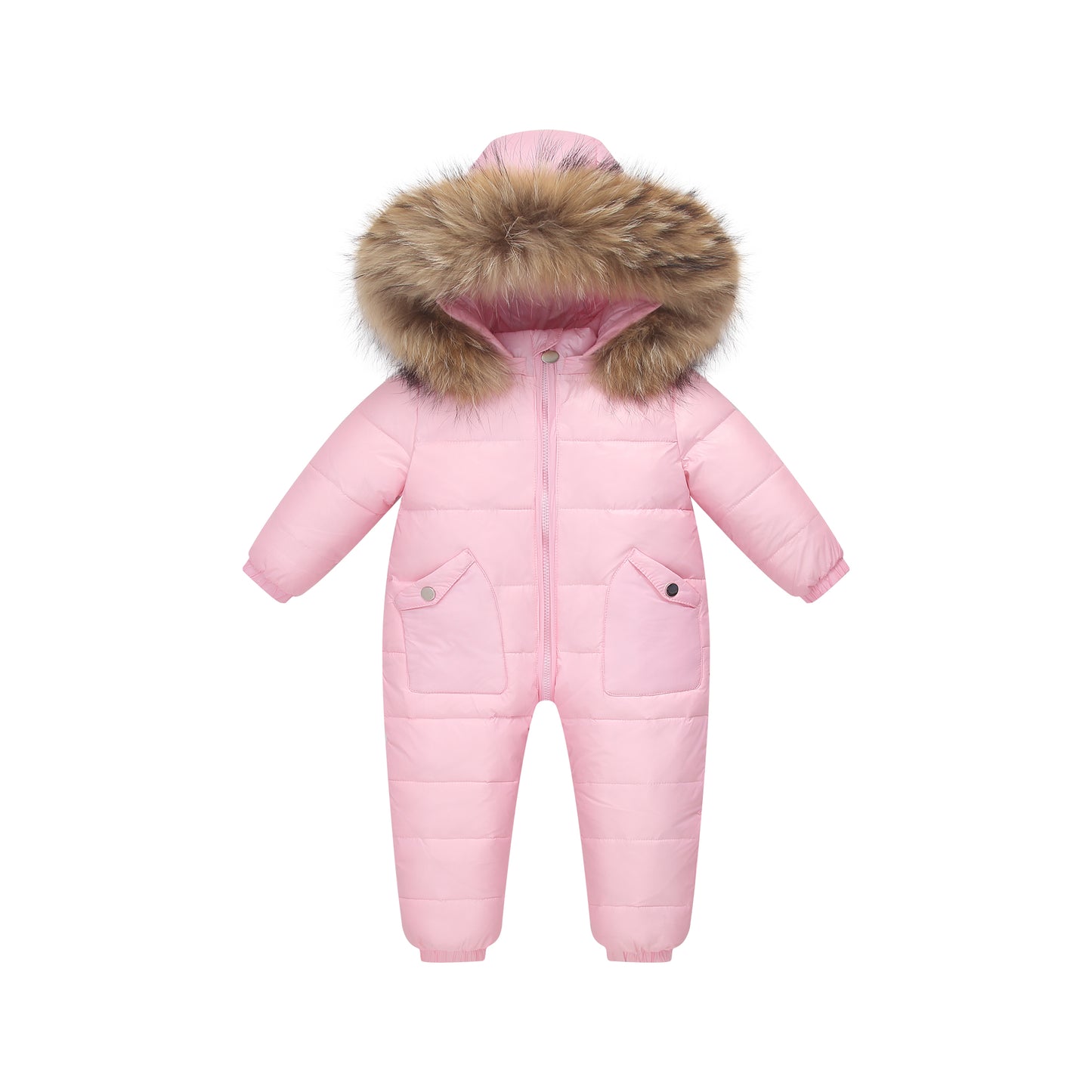 Fewlby Baby Snowsuit Infant Baby Boys Girls Romper Winter Down Jacket Hooded Outwear Toddler Jumpsuit, 9-21 Months