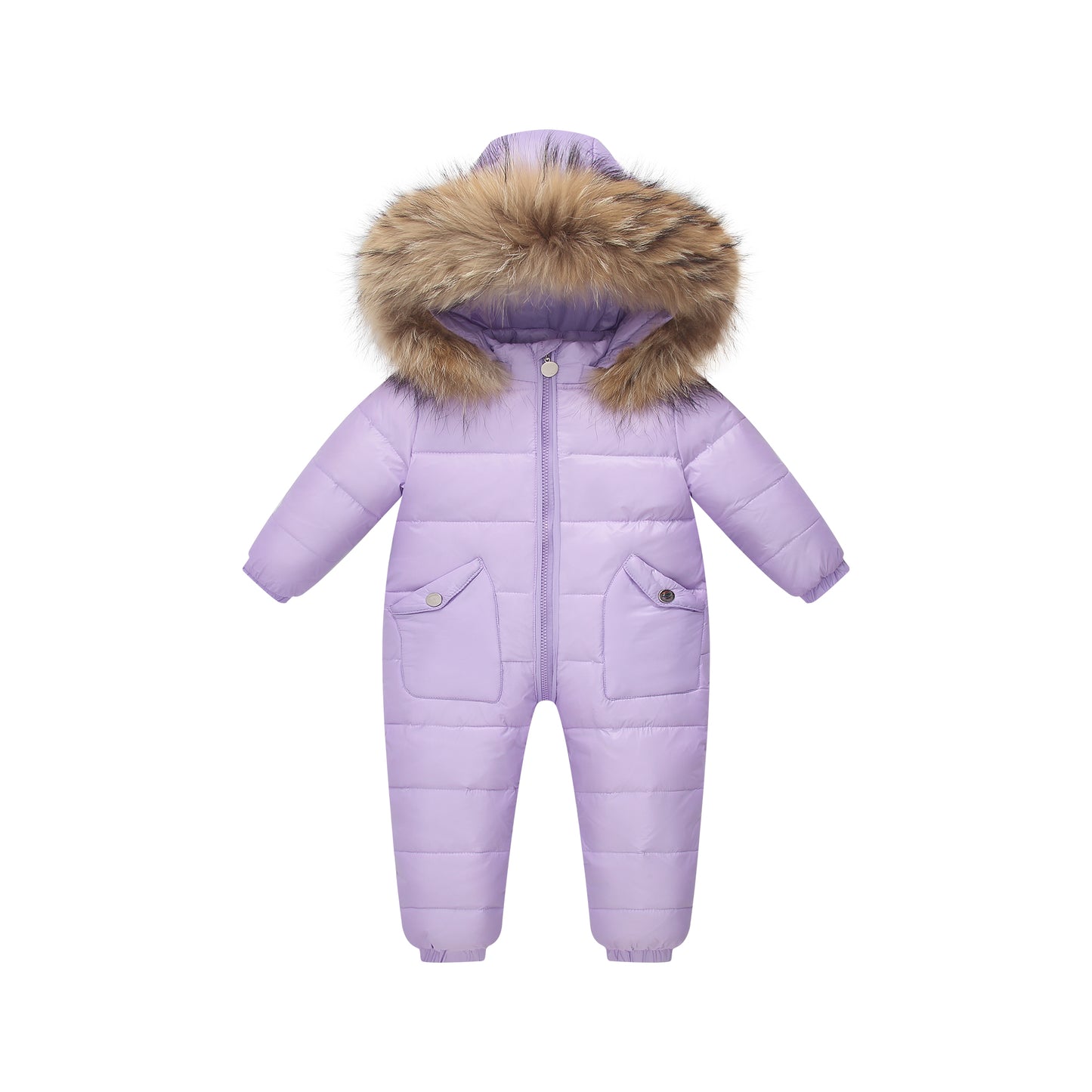 Fewlby Baby Snowsuit Infant Baby Boys Girls Romper Winter Down Jacket Hooded Outwear Toddler Jumpsuit, 9-21 Months