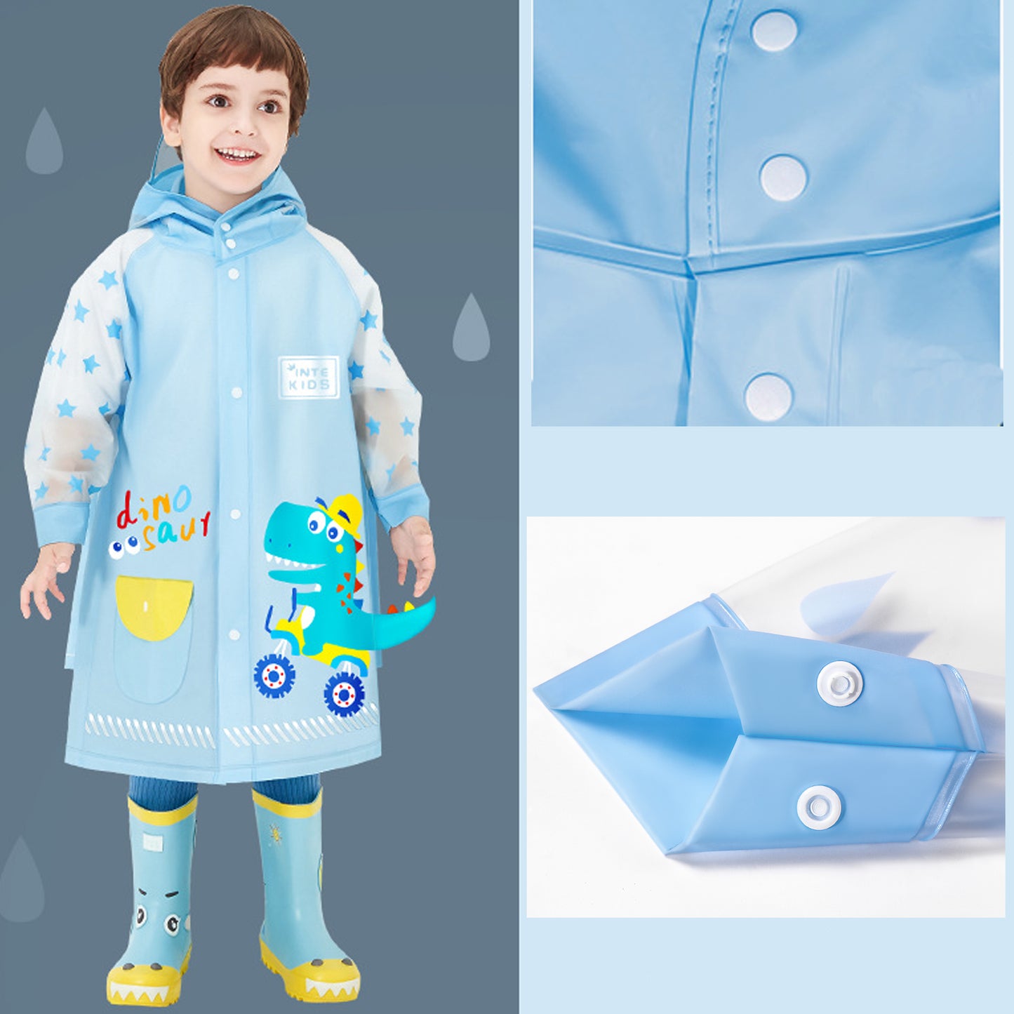 Kids Raincoats Waterproof Rain Poncho Girls Boys Rain Jacket Toddler Cartoon Rain Wear S-4XL Size